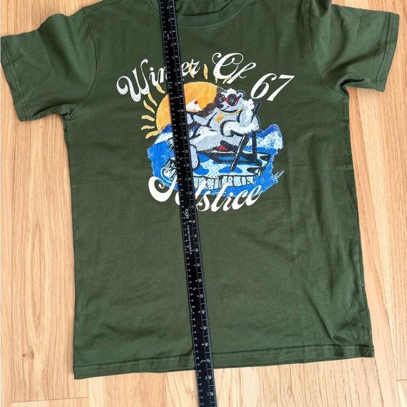 Kappa Green Winter Graphic Tee 100% Cotton Size Small - Picture 8 of 9